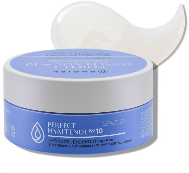 바시엘 퍼펙트 히알테놀 10 아이패치 수면 눈 밑 주름, 1개, 60개입