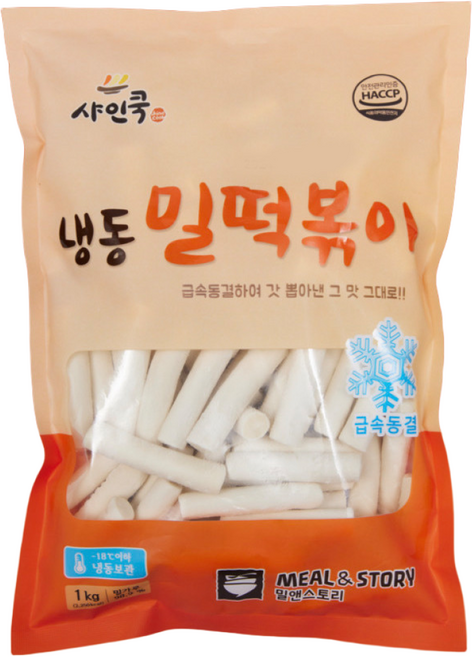 냉동 밀떡볶이떡 1kg 1봉 샤인쿡 업소용, 1개