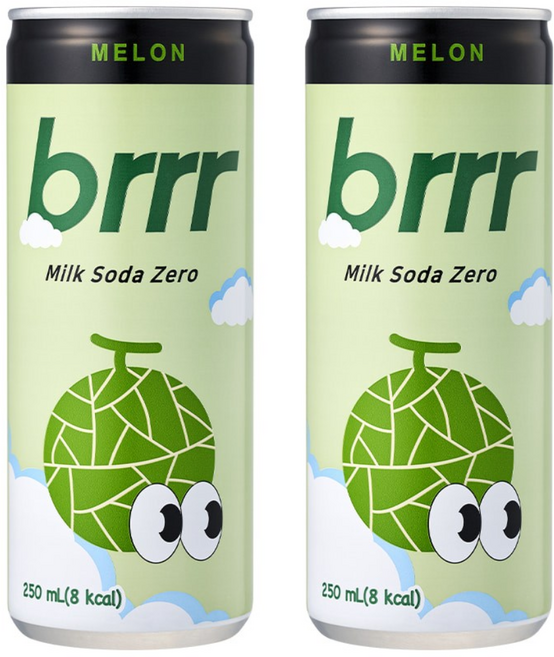 부르르 밀크소다 제로 메론, 250ml, 60개