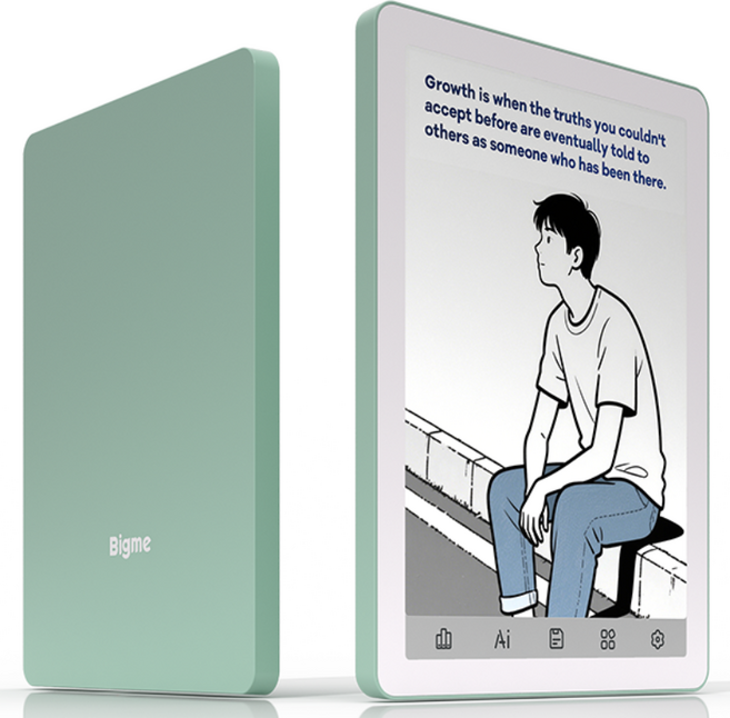 Bigme빅미 B6 전자책 리더 6인치 전자잉크 전자책 36단계 전면 조명 4+64GB 안드로이드 14 OS 내장 구글 플레이 전자책 리더 태블릿, green, 1개, Bigme B6