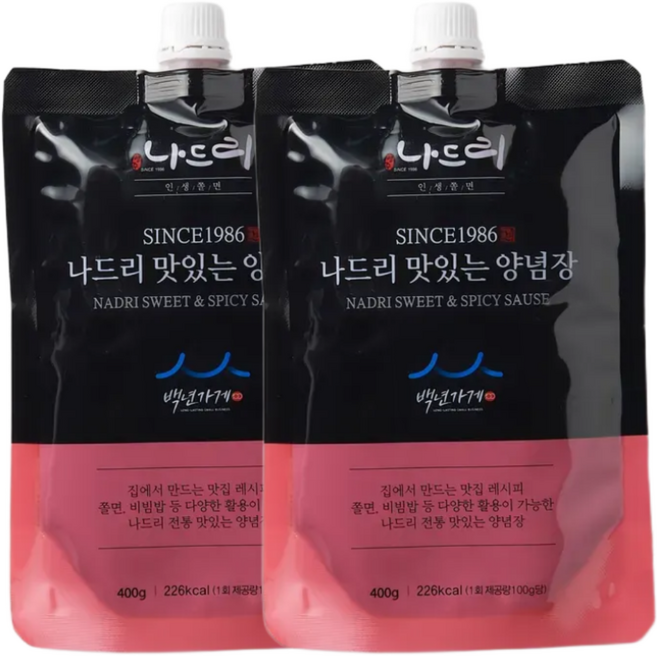 백년가게 40년 3대째 이어온 영주나드리 쫄면장 맛있는 양념장 비빔장, 2개, 400g