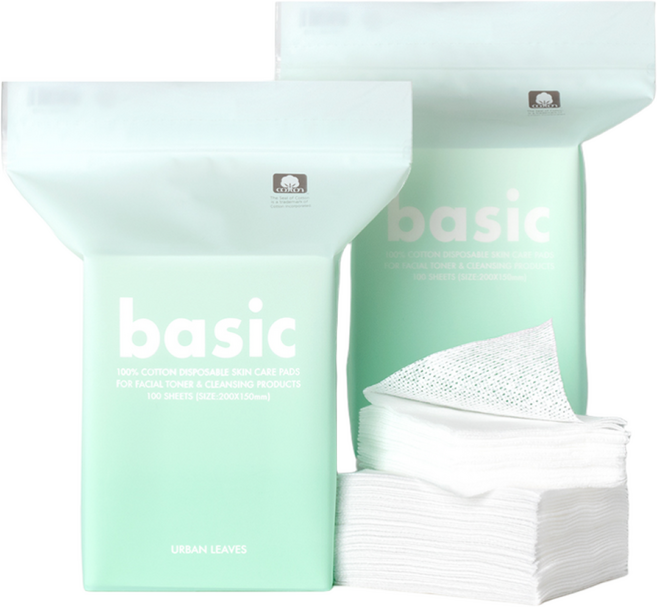 어반리브즈 순면 일회용 해면 솜, 2개, 100개입