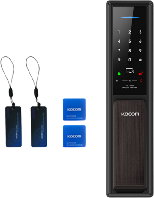 코콤 무타공 현관문 디지털 푸쉬풀 도어락 아파트 번호키 카드키 설치 교체 KDL-TS7000, 고객직접설치, KDL-TS7000(번호+카드) 브론즈