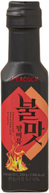 피코크 불맛 향미유 254ml, 3개