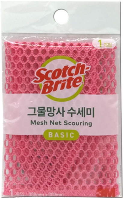 스카치브라이트 베이직 그물 망사 수세미, 15개, 1개입