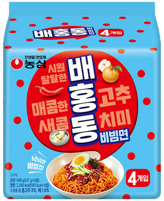 배홍동 비빔면 137g, 12개