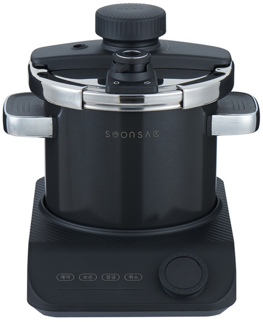전기압력밥솥 6인용 유아식 이유식 취사 멀티쿠커, 블랙, SOONSAC