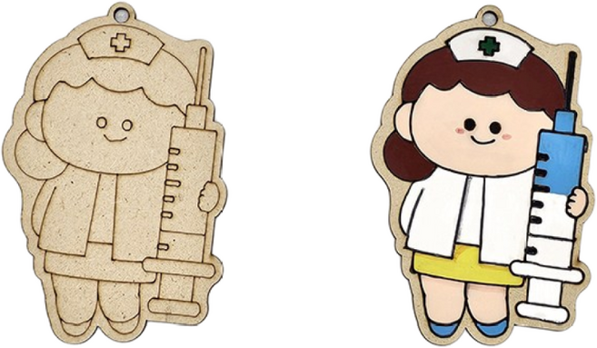 아이두DIY 나의 장래희망 키링 간호사 진로교구 만들기 신학기 자기소개 입학, 1개, 단품