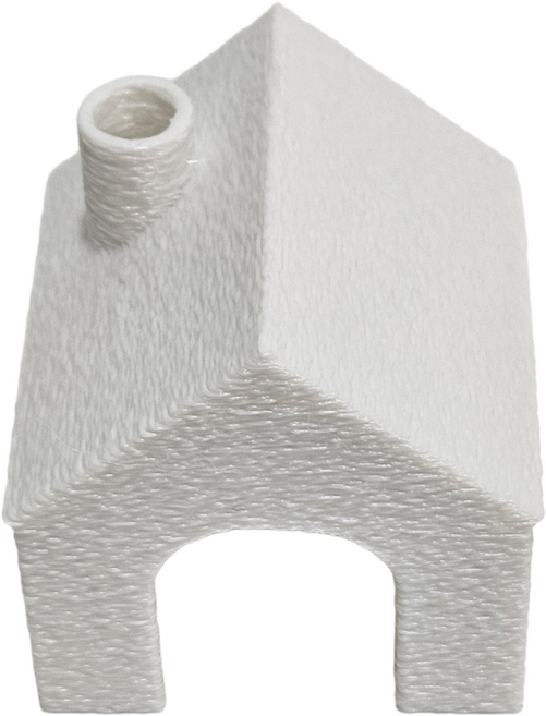 반짝CR 3D 굴뚝하우스 L사이즈 성체용 크레스티드 게코 도마뱀 은신처 소동물 파충류 용품 사육장 꾸미기, 화이트L, 1개