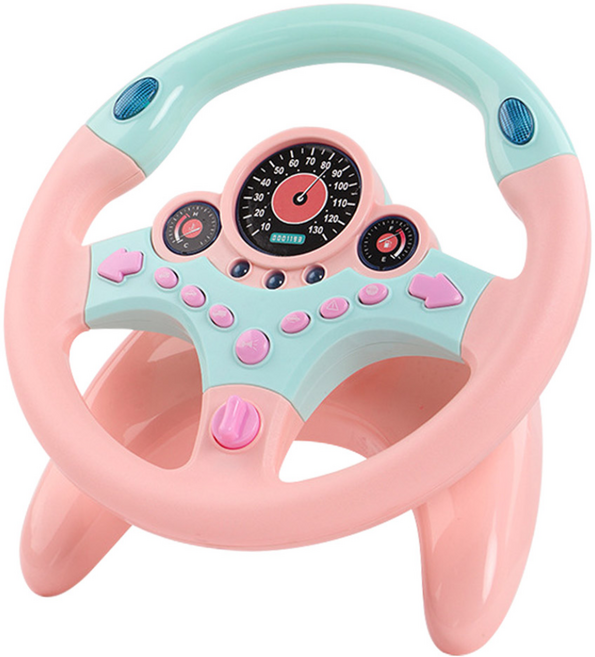 유아용 자동차 운전놀이 장난감핸들 [KC인증], 핑크, 1개, 부착형
