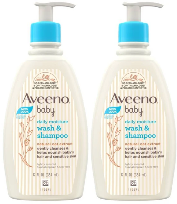 아비노베이비 데일리 모이스춰 워시 & 샴푸, 354ml, 2개 - 쿠팡