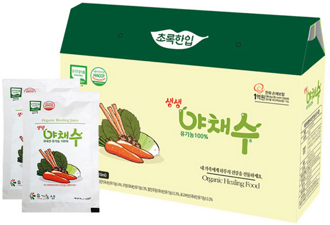 국내산 야채수 110ml 21포, 21개