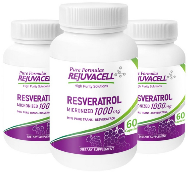 리쥬바셀 레스베라트롤 1000mg 99% 순도 60캡슐 3병, 60정, 3개