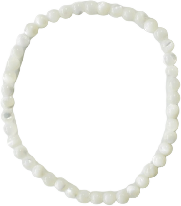 화이트 데일리 구슬 패션 염주 팔찌 천연석 비즈 원석 파워스톤 액세서리, 4mm, 1개