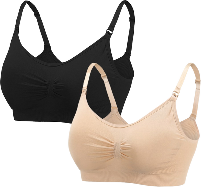 이너스타 노와이어 원터치 빅사이즈 임산부 수유 브라 2p