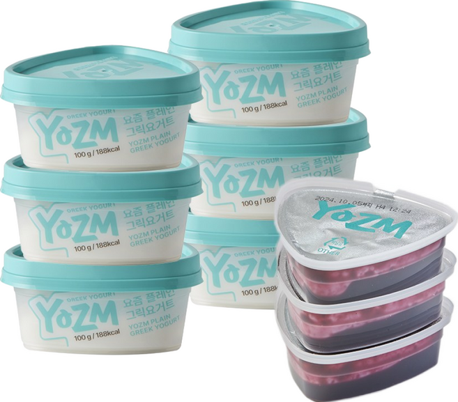 요즘 플레인그릭요거트 100g (6개)+블루베리콩포트 세트, 600g, 1개