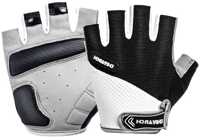 그레나 자전거 반장갑 싸이클 라이딩장갑 스포츠 반장갑 핑거리스 장갑 고급형, 1개, 블랙