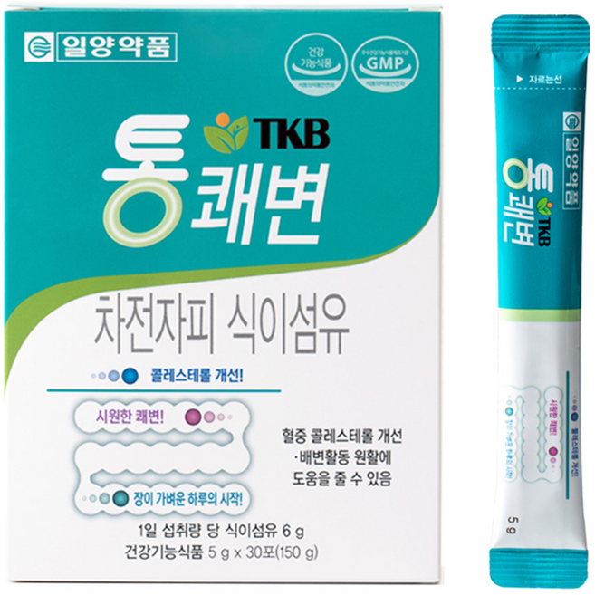 일양약품 차전자피 TKB통쾌변 콜레스테롤개선 식이섬유 다이어트 변비 영양제 5g 30포, 2박스, 150g