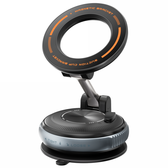 Thund Leod 진공 흡착 접이식 차량용 맥세이프 자석 거치대다기능 거치대, 회색, 1개