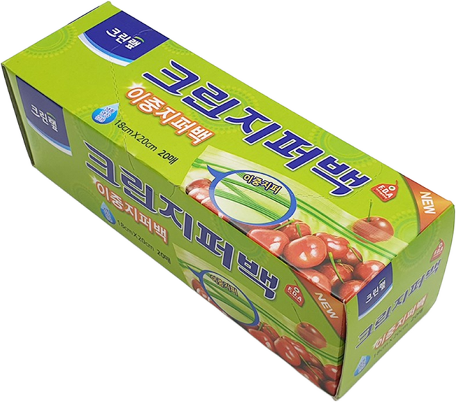 341번 크린이중지퍼백 20매 18cm*20cm, 1개