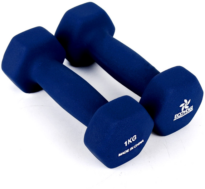 에코요기 아령(2개1set) 0.5kg~5kg, 1kg (총 2kg), 1세트