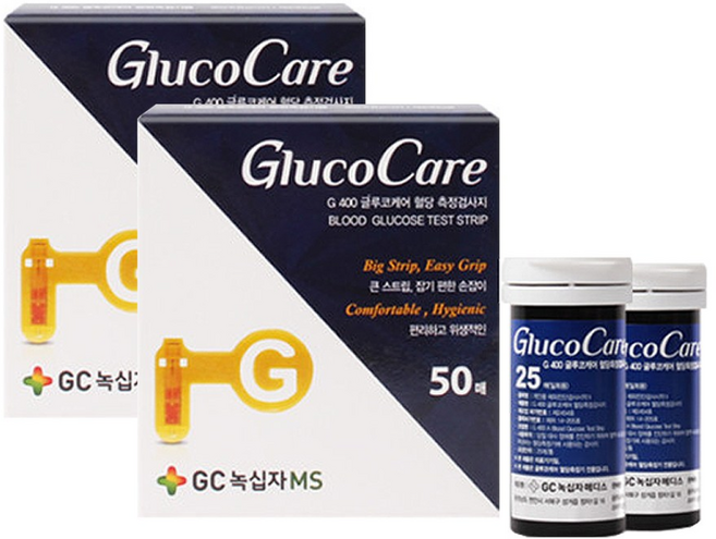 글루코케어 혈당시험지, 2개, 상세 설명 참조