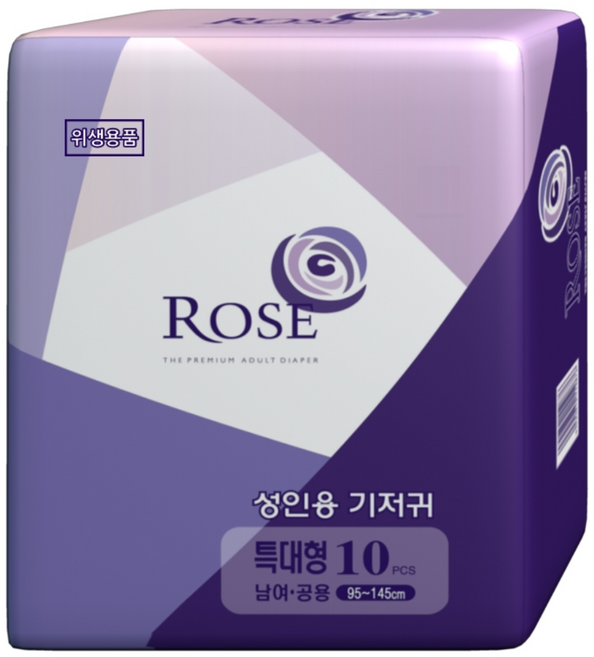 로즈 성인용 테이프형 특대형 80매 성인기저귀, 10매입, 8개