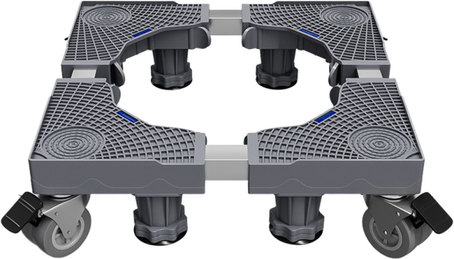 포령트레이드 세탁기 받침대 높이조절 선반 360도 이동식 다리 냉장고 무궤도 도르래, 1세트, L 다리 8개 바퀴 8개