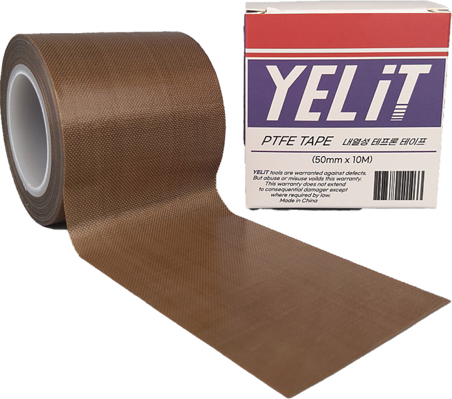 옐릿 테프론 방열 유리섬유 내열테이프 50mm 10M, 4개