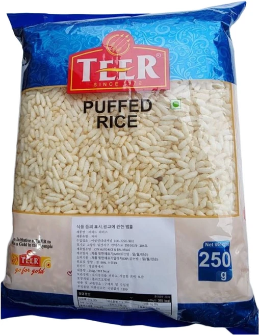 에이디푸드(AD-FOOD) Teer Puffed Rice 티어 퍼프드 라이스 250g 방글라데시산, 10개 - 쿠팡