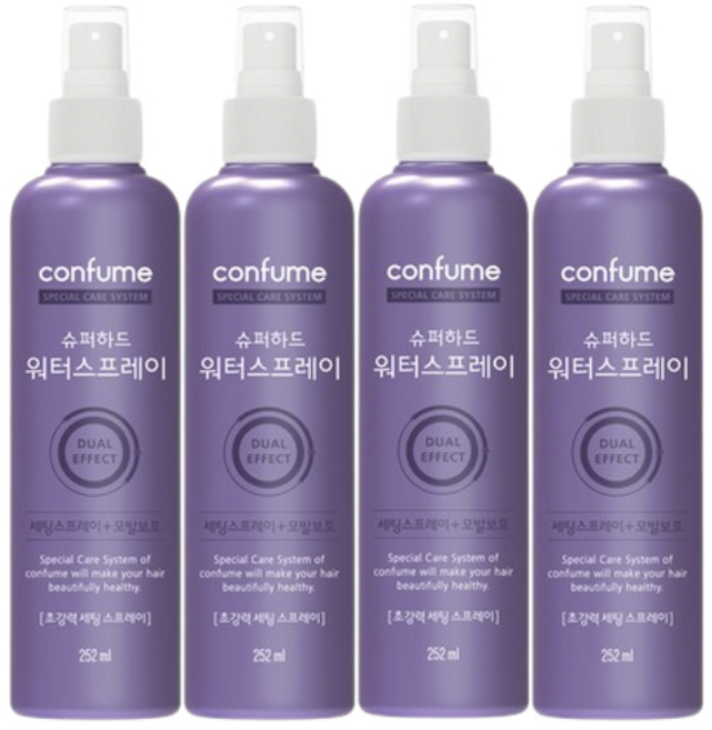 과일나라 컨퓸 슈퍼하드 워터스프레이 252ml 4개