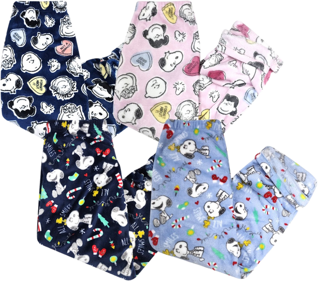 스누피 남녀 수면바지 겨울 캐릭터 파자마