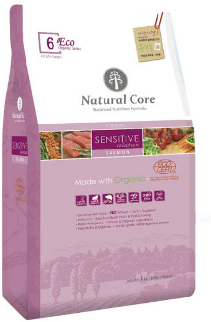 네츄럴코어 전연령 강아지 에코6 센시티브솔루션 작은입자, 연어, 1kg, 1개