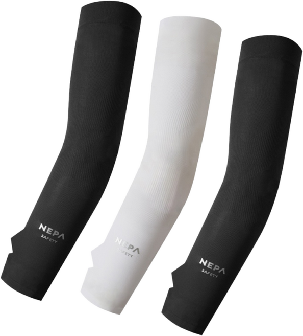 네파 세이프티 심리스V 라인 쿨토시 여름 손가락 자외선차단 손등 팔토시, 다크그레이, 1개