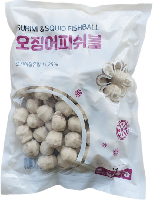 랜시푸드 오징어피쉬볼오리지널(아이스박스+냉매제포함가격), 10개, 1kg