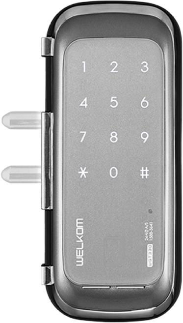 [수도권설치-내일도 가능] 솔리티 웰콤 WGT130 단문형 번호키전용 강화유리문용 좌우수문인식(키패드자동전환) 상시문열림기능 차임벨기능 생활방수 상가 업소 빌라 현관문 디지털도어락, 방문설치