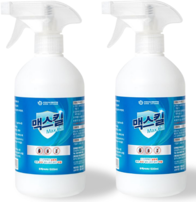 맥스킬 살충제 벌레 박멸 해충퇴치제, 2개, 500ml