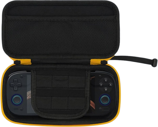 레트로이드 포켓5 하드쉘 핸드 스트랩 수납 케이스 파우치, 1개, 블랙