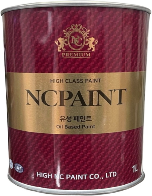 에나멜 유성페인트 흰색 회색 검정 노랑 아이보리 소량 철재, 1개, 백색, 1L