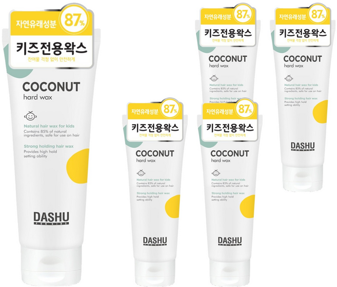 다슈 키즈 코코넛 하드 헤어왁스, 100ml, 5개