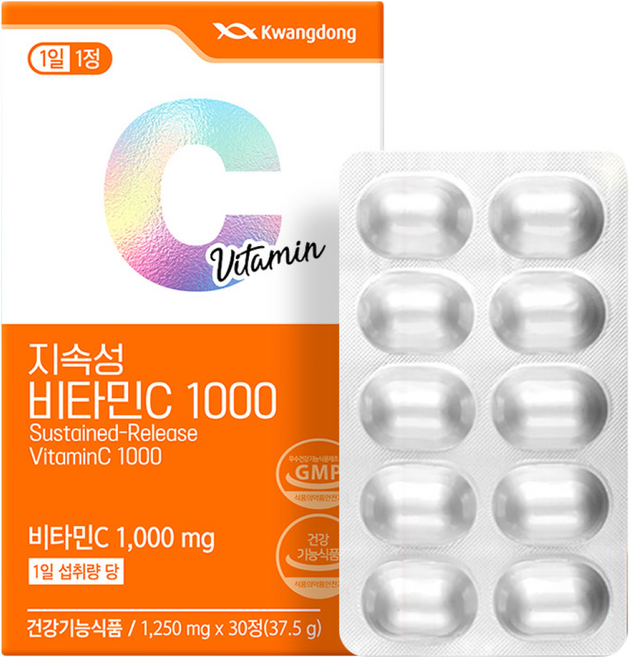 광동 영국산 지속성 비타민C 1000, 1개, 30정