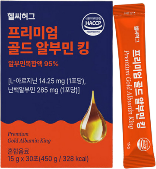 헬씨허그 프리미엄 골드 알부민 킹 15g x 30포175305, 1