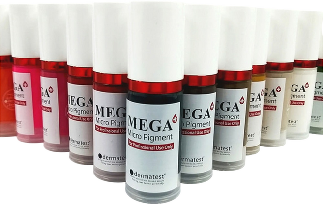 메가 펌핑형 반영구 색소(입술 유륜) 10ml 머신 액상 엠보 겸용 자가검사 색소, 피치, 1개