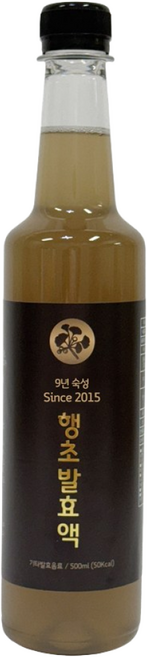 9년 숙성 행초발효액 은행식초, 1개, 500ml