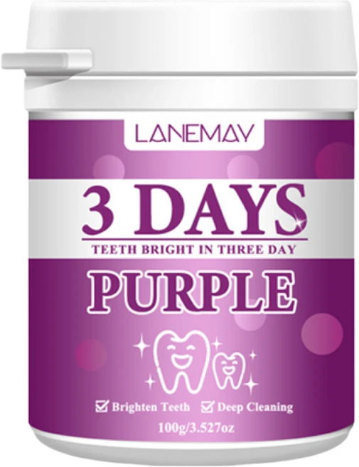치아 관리 파우더 흡연 얼룩 커피 착색 클리닝 구강 청결제 미백 치약 치아미백 치아미백제 퓨리븐 퍼 가루 치약, 100g, 3개 - 쿠팡