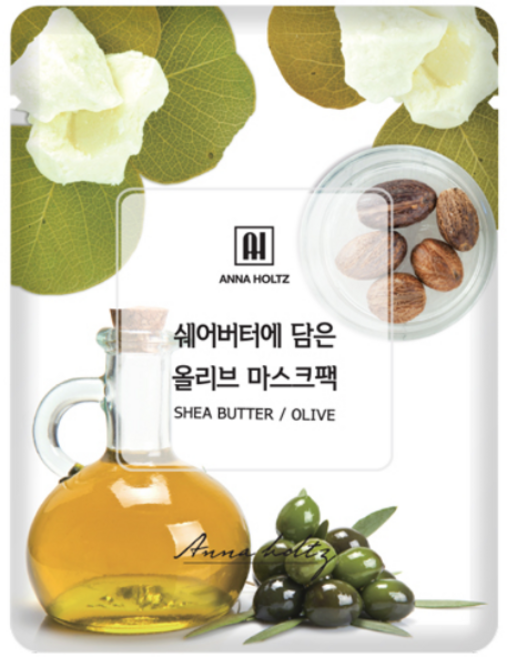 안나홀츠 1일1팩 천연 에센스 겔 순면 올리브 마스크팩 100매, 1개, 100개입