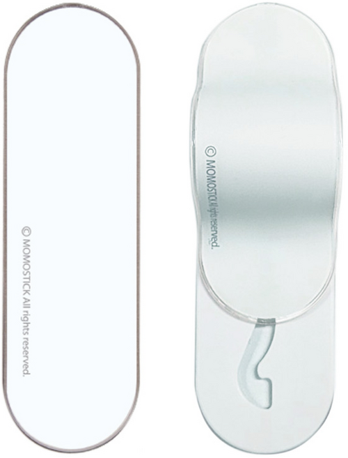 [모모스틱] 플랫스틱 쥴리작가시리즈 7탄 휴대폰 핑거그립 스마트링 거치대, 화이트F-CT-01, 1개