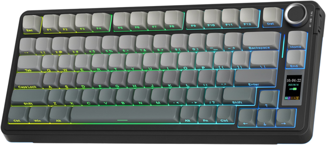 AULA S75Pro 3모드 기계식 키보드+멀티 연결, S75Pro 그러데이션 그레이, 무선 기계식 키보드