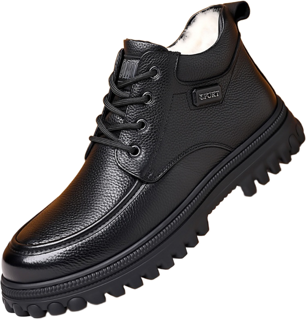 ZAJA 남성 방한 구두 발편한 중년 겨울 방한화 40대 50대 야상 보온 신발