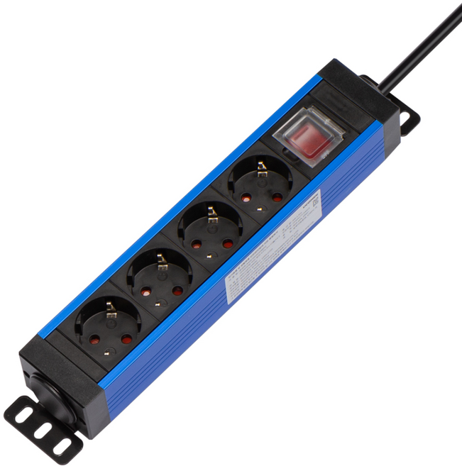 고전력 멀티탭 4000W 고용량 에어컨 냉장고 알루미늄 멀티 콘센트 과부하차단 4구 1.5m 3m 5m 파워탭, 5m 다크 블루